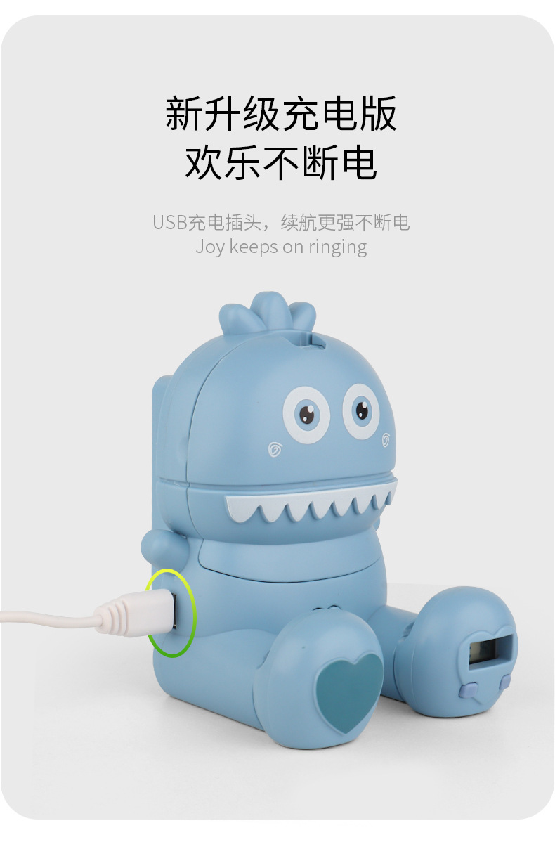 新款 儿童卡通多功能充电折叠网红电风扇 怪兽手表风扇 批发玩具详情10