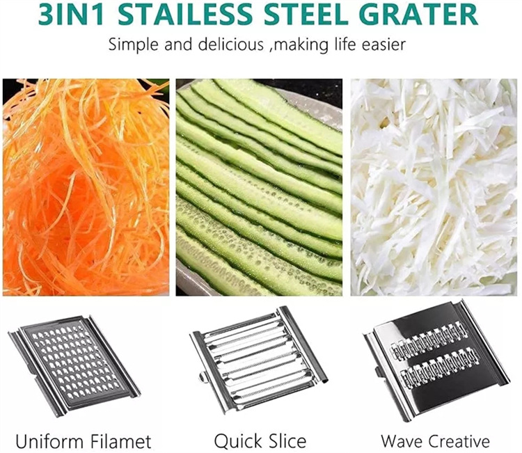 The new multi-functional vegetable cutter, three-in-one grater, grater, slicer and stainless steel grater are selling well across borders pic 5