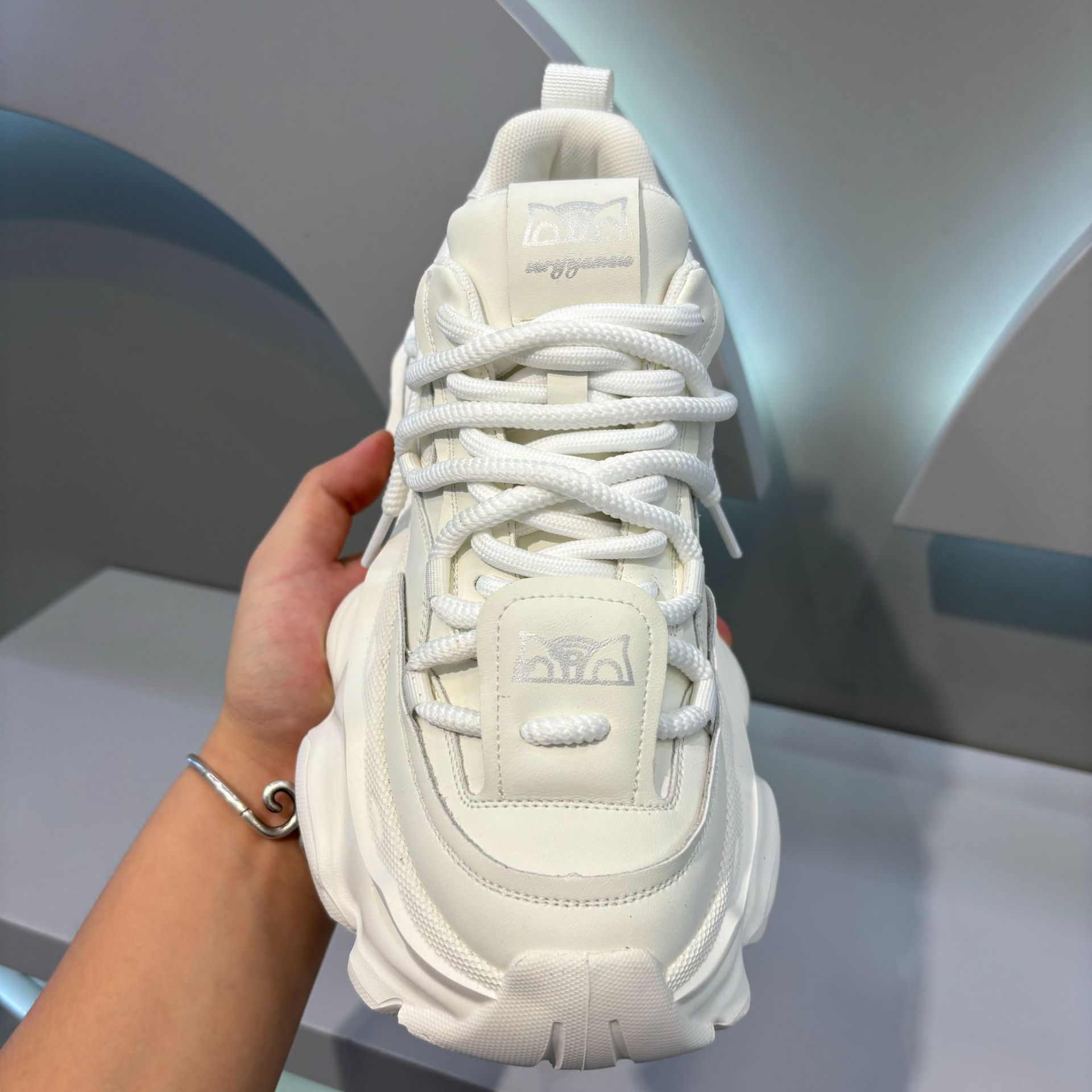 2024新款薄款小白鞋增高透气网面鞋子男款夏季厚底老爹鞋百搭男鞋详情9