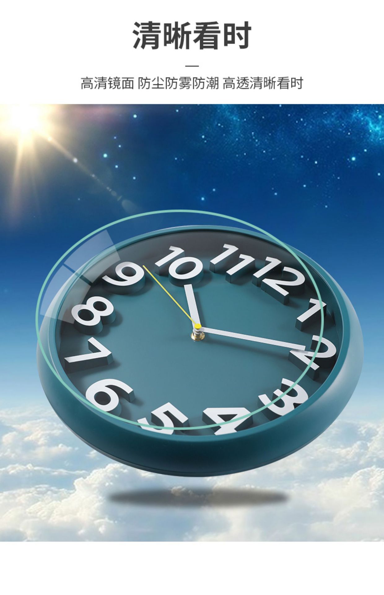 Hanlin Time Wave Modern and Simple Wall Clock, no need for drilling, home living room wall clock, fashionable wall watch, new large style pic 14