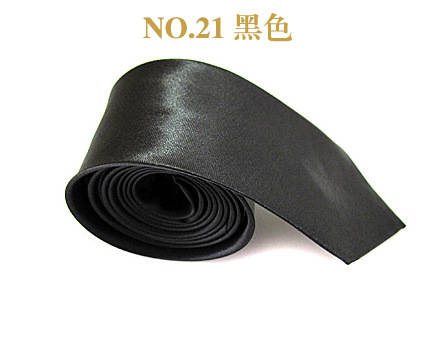 男士领带5cmj窄版jk纯素色学生亮光色丁团体黑色tie嵊州厂家批发详情29