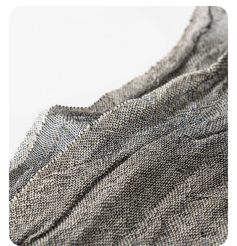 秋冬简约纯棉围巾男士棉麻高级感文艺ing风沙漠披肩跨境批发详情22