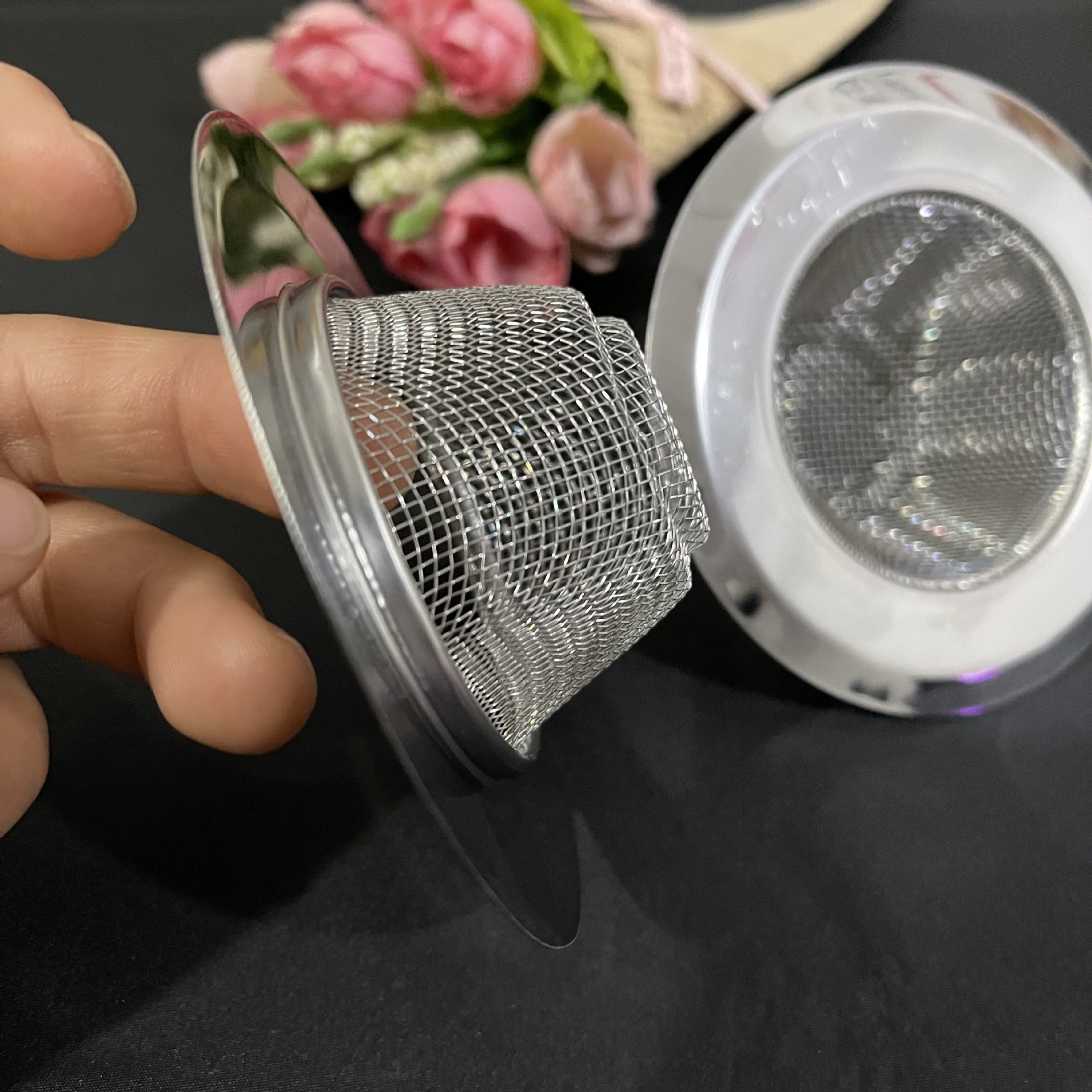 9 cm large stainless steel floor drain, sink, sink screen, sink, kitchen waste filter screen, sink anti-clogging pic 3