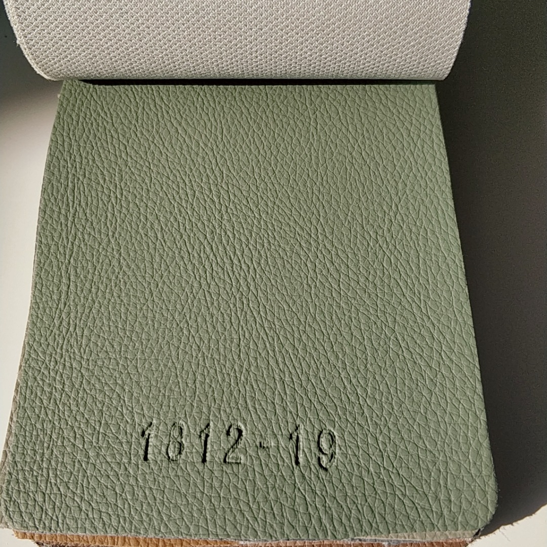 0.7mm waterproof and scratch-resistant PVC leather fabric with a small lychee pattern knitted base for office sofa leather car seat interior pic 10