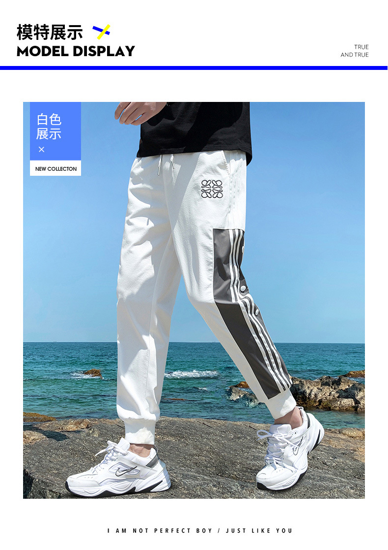 2022新款秋季休闲裤子九分裤男士卫裤运动裤修身男裤子厂家批发详情21