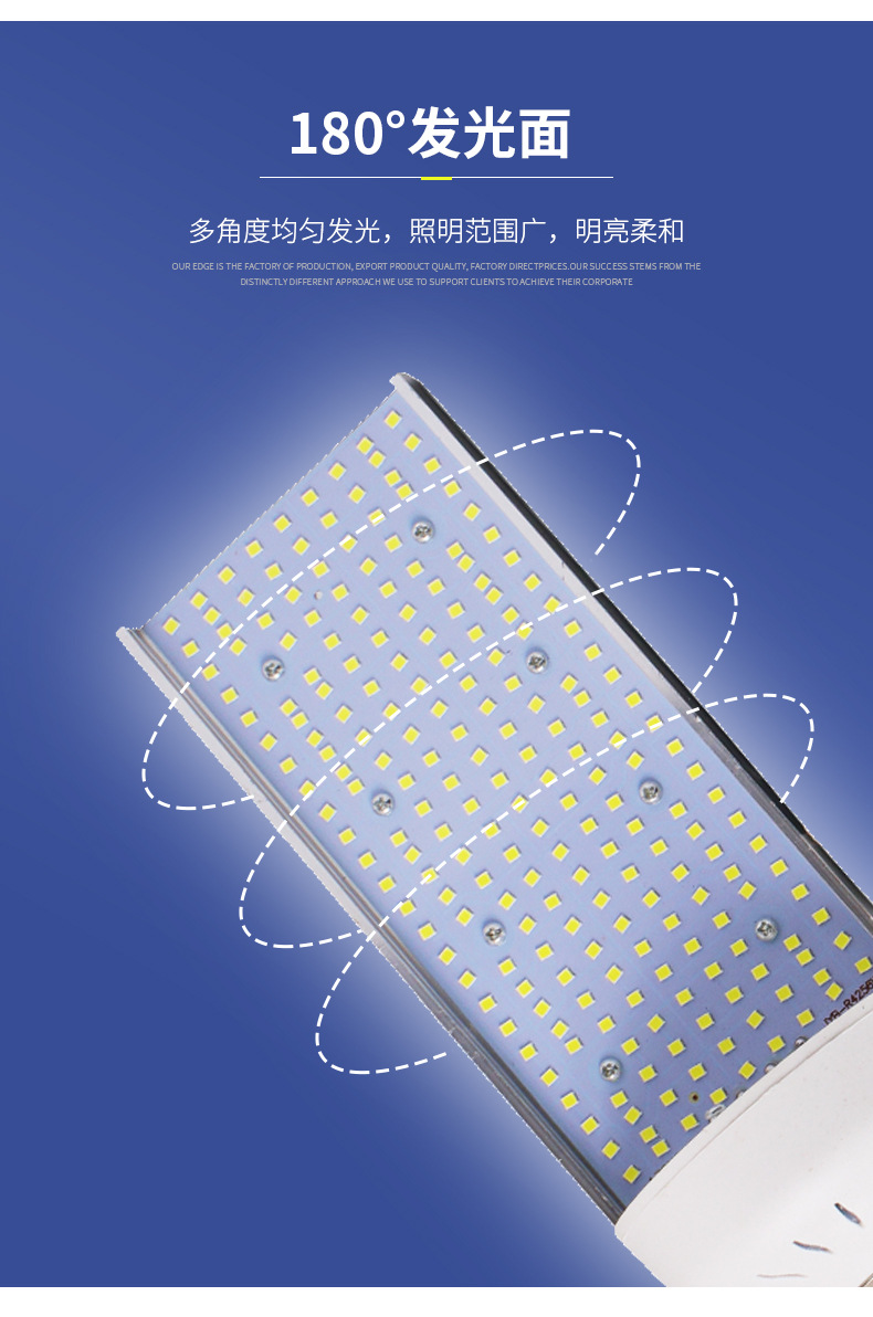 E27E40螺口灯泡led大功率户外路灯横插钠灯光源单面发光玉米灯详情7