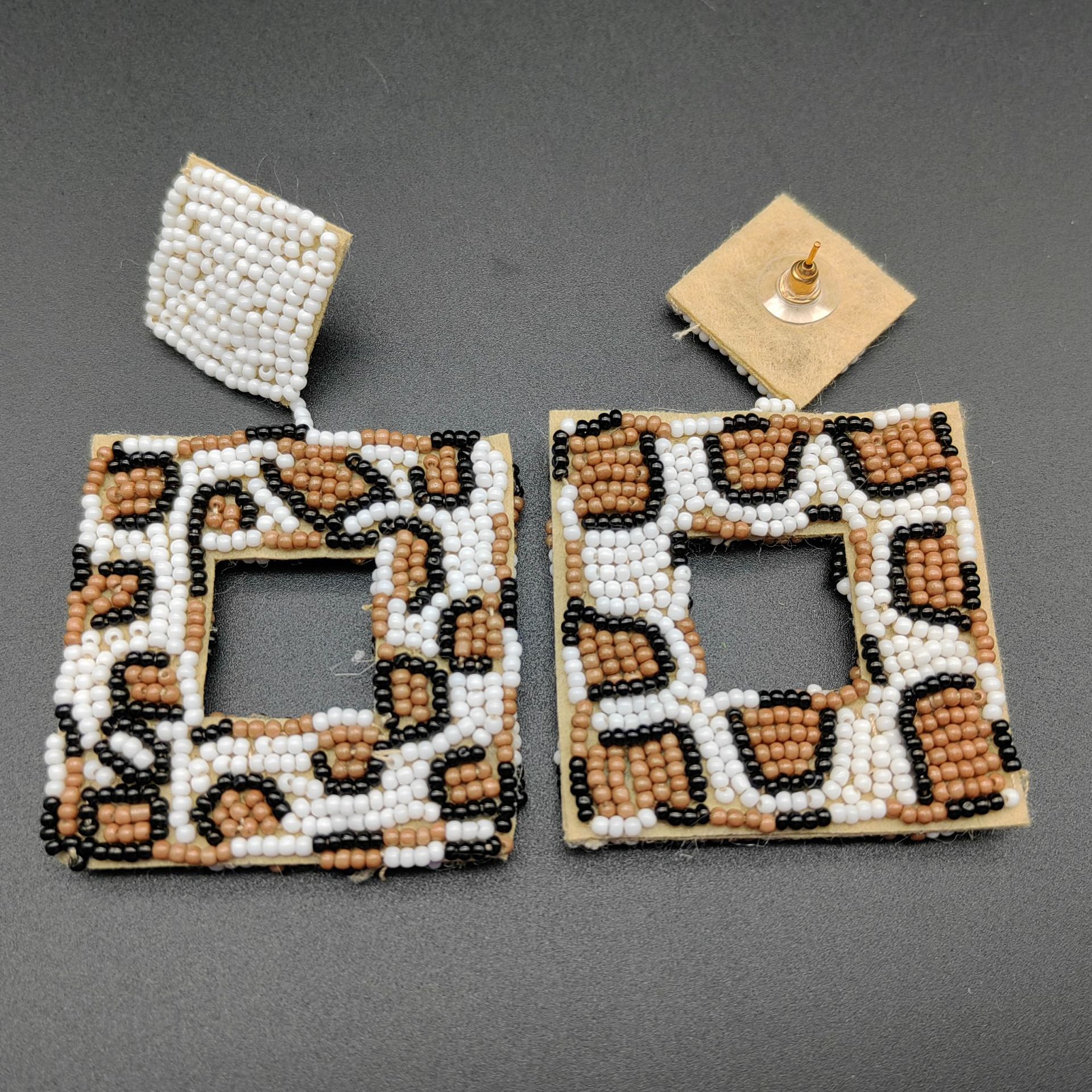 外贸跨境重工耳饰韩国高级感手工串珠耳圈耳环耳钉女气质饰品配件详情3