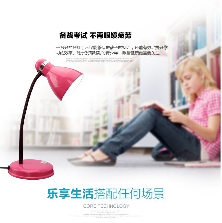 Metal desk lamp, eye-protecting desk, plug-in bedside lamp for college students, replaceable bulb, e27 screw-type old-fashioned lighting lamp pic 15