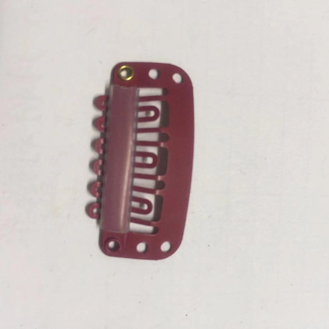 Hair extension clips, wig clips, elastic invisible clips 3.2CM, 6 teeth [Mingli Accessories] Factory direct sales pic 5