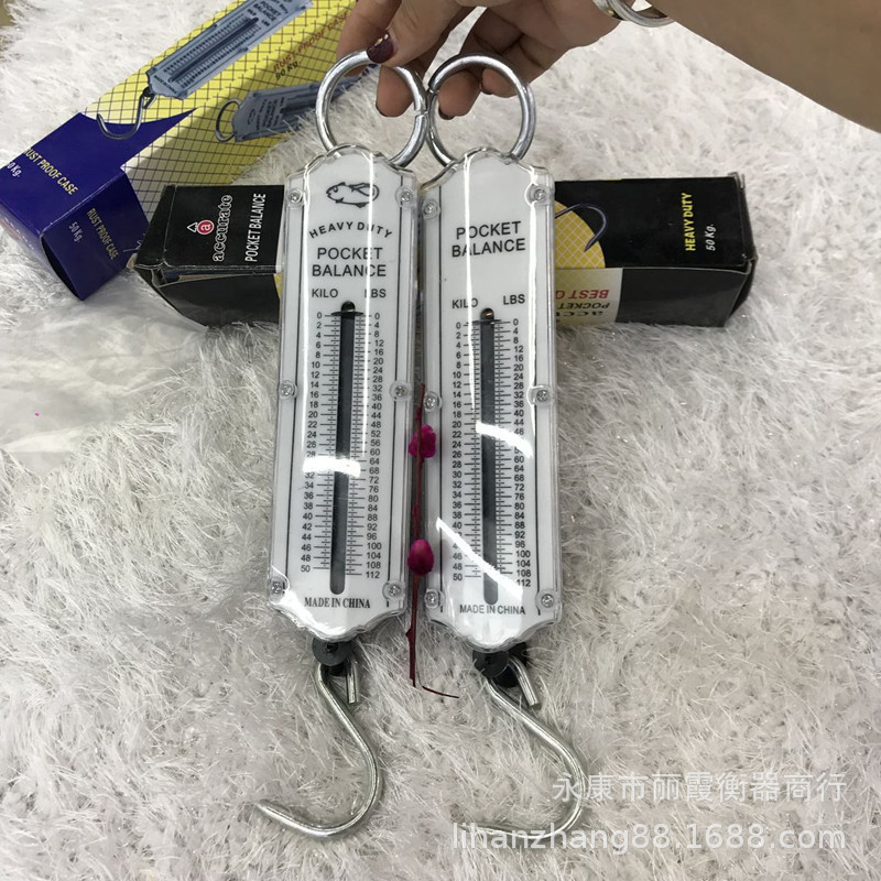 弹簧秤机械手提秤 称50公斤平面板透明秤 称蔬菜水果秤 钩秤 挂秤详情15