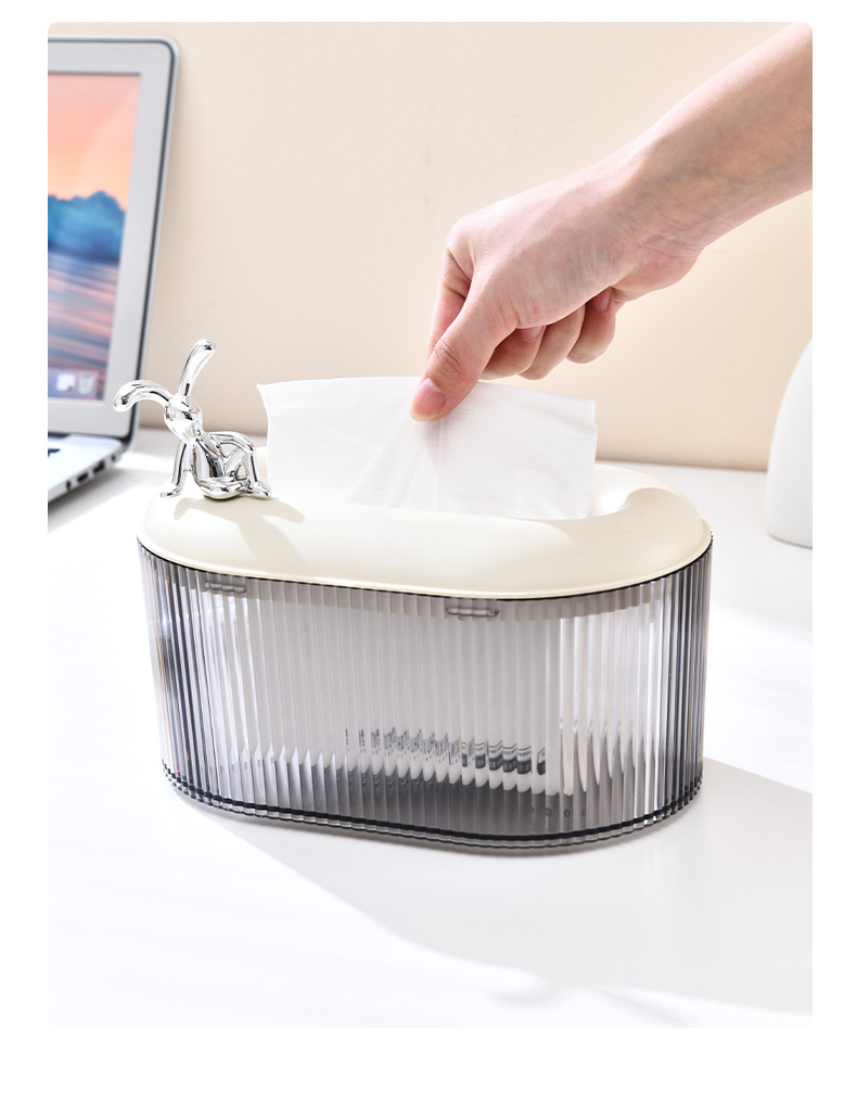 Light luxury bathroom face towel box, storage box, decorative cream-style tissue box, living room coffee table, tissue box, household toilet paper pic 10