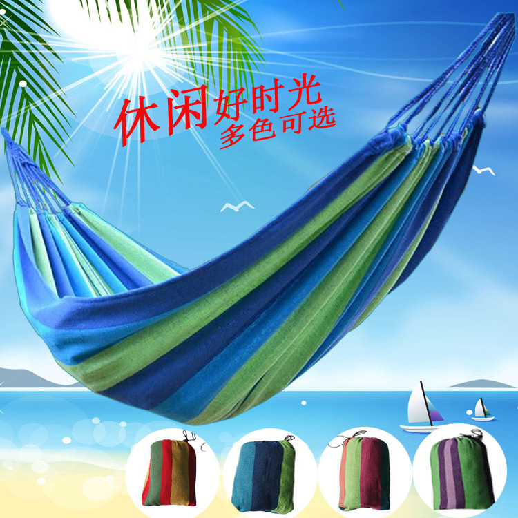 户外用品休闲野营旅游阳台用品单人吊床双人吊床成人吊床帆布吊床详情3