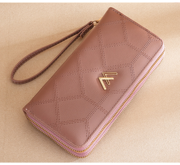 Bolso de las mujeres 2023 nuevo estilo largo bolso de las niñas linger doble cremallera de moda 100 manijas bolso bolso clip de dinero pic 24