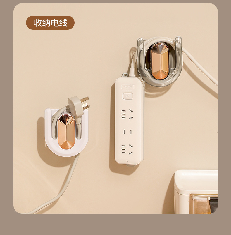 轻奢浴室免打孔拖鞋架塑料壁挂厕所收纳拖鞋挂钩卫生间置物挂钩架详情14