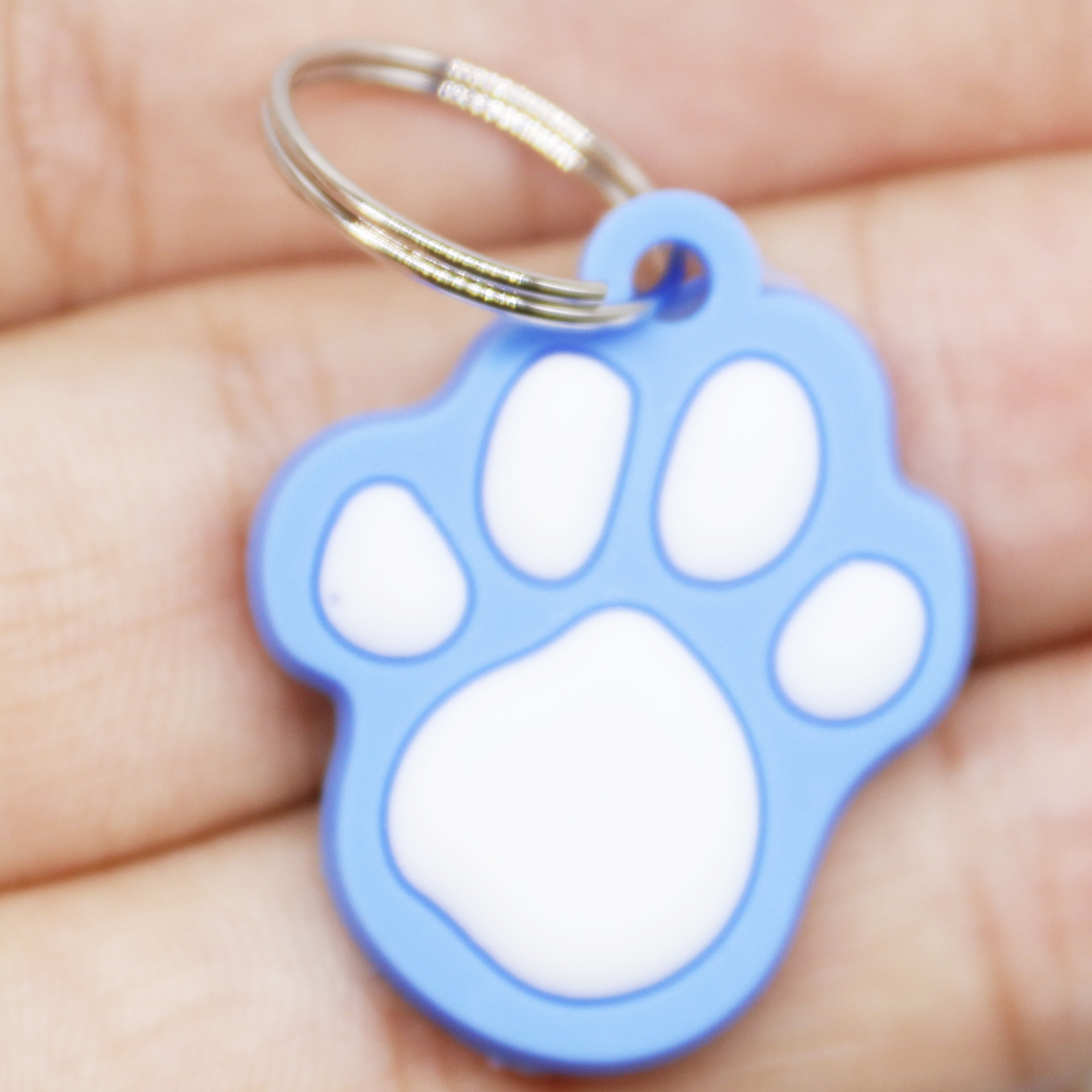 Seis etiquetas de perro para mascotas moe favorite palm shape gotejar pegamento collar para mascotas listado silicona pet id tag pic 6
