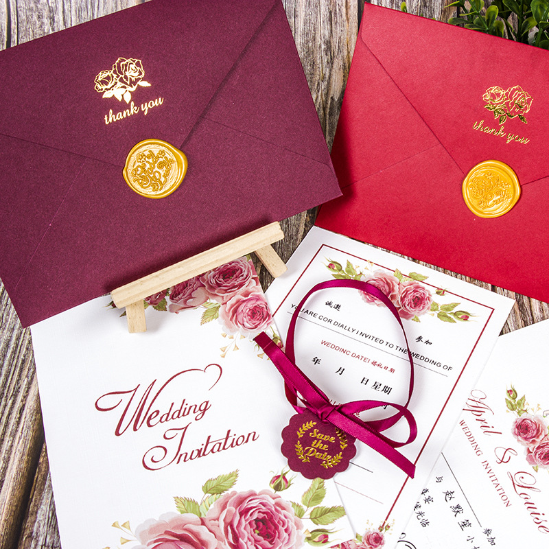 Forest-style InS-style wedding invitations 2021 Creative European-style wedding Banquet Invitations and wedding invitations Photo version cards pic 5