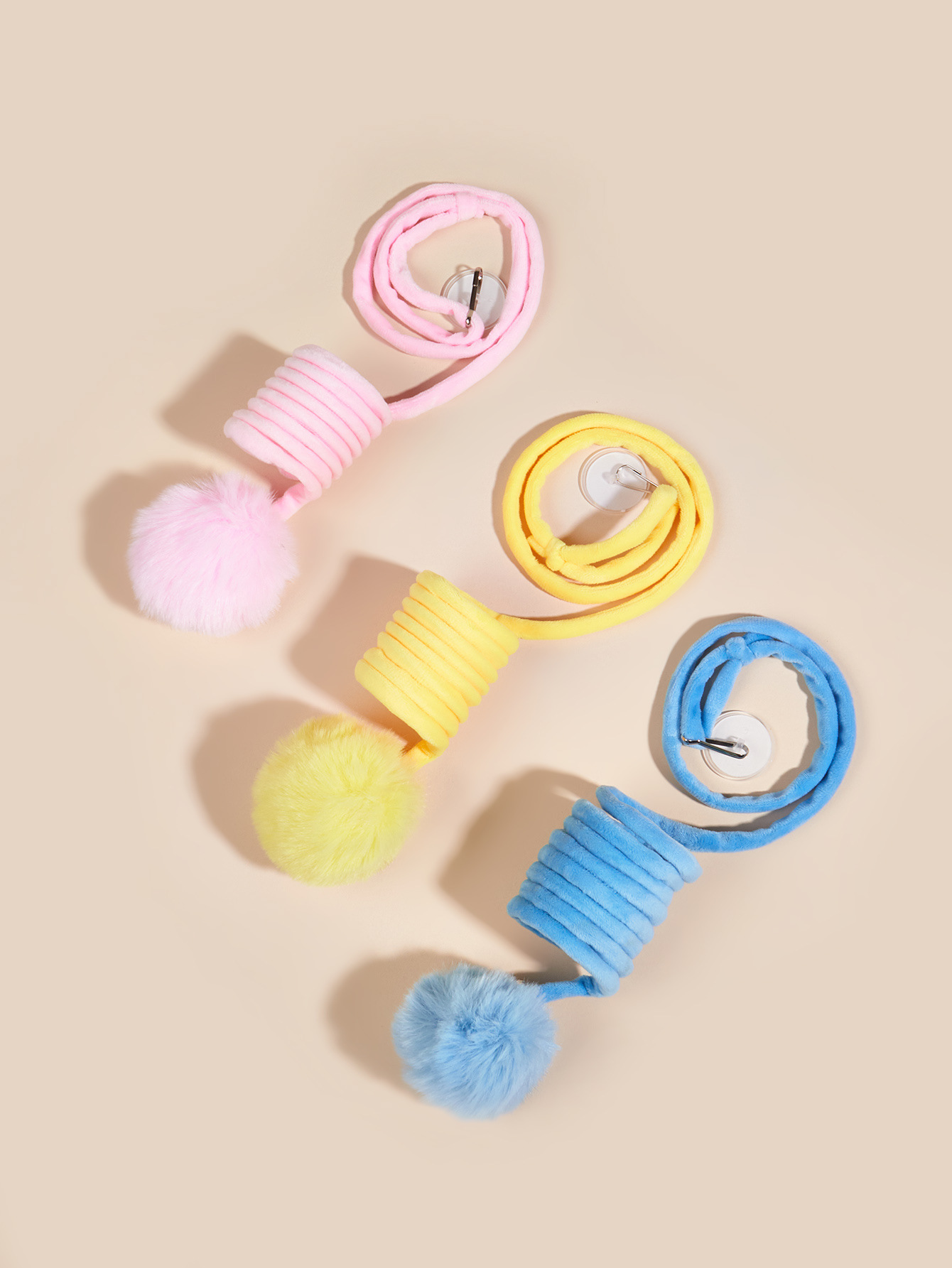 Wholesale of new cross-border pet products, including colorful plush cat spring cat toys, door-hanging suction cups, and cat toys pic 19