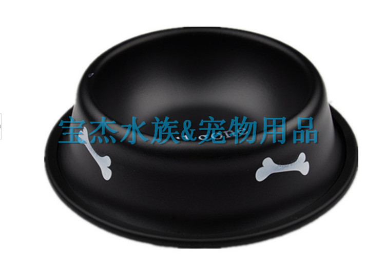 不锈钢狗碗 防滑耐磨烤漆宠物碗 多规格 宠物用品 厂家批发详情9