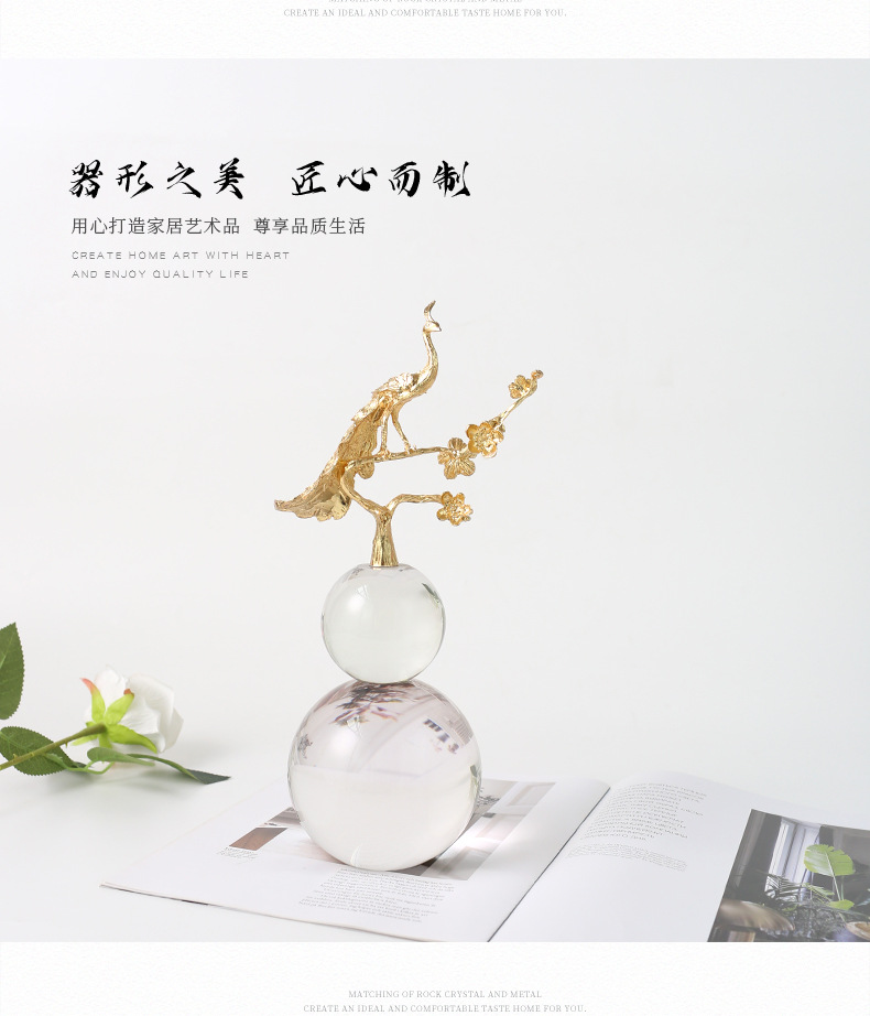 Creative crystal gourd ornaments, new Chinese-style living room entrance, TV cabinet, study, office, home decoration handicrafts, opening gifts, home soft decoration ornaments pic 23