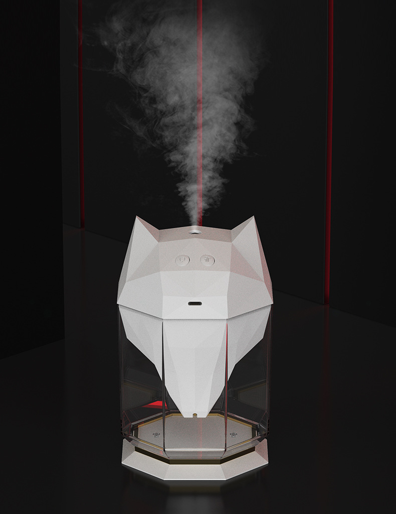 亚马逊新款桌面战狼加湿器家用补水空气净化器狼图腾容量大雾量器详情8
