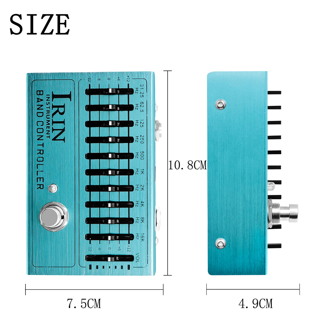 IRIN electric guitar effects, audio simulation, distortion, overload, ten-band EQ equalizer, guitar single-piece effects pic 3