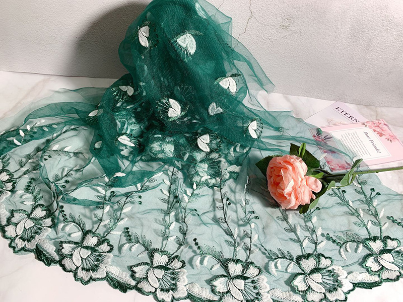 Factory direct sales of home textile accessories, embroidery, small butterfly fabric, skirts, wedding dresses, lace accessories, customization pic 10