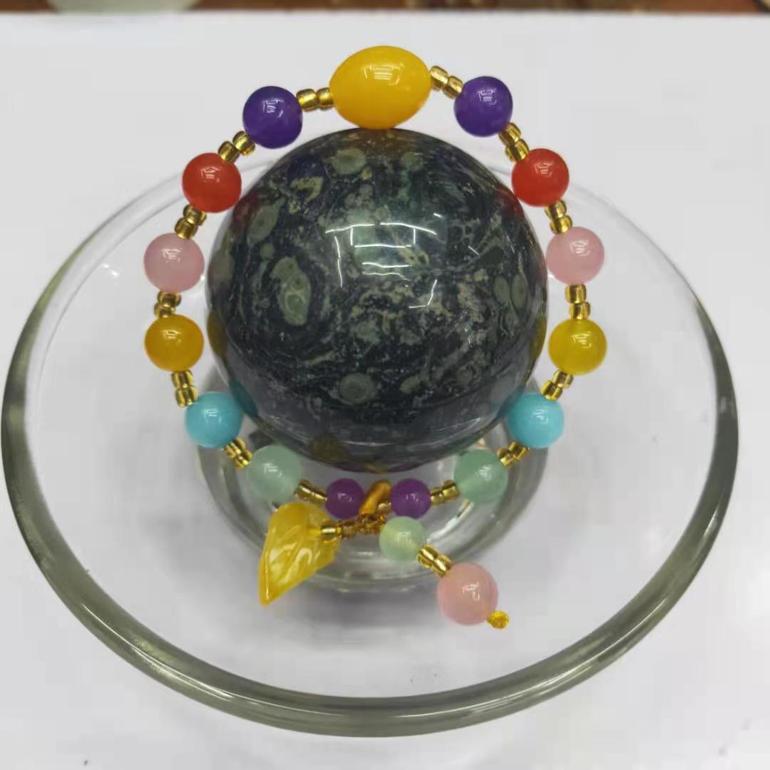 New trend of jewelry and accessories: Seven-color natural stone combination bracelet, fortune bead bracelet manufacturer wholesale factory price pic 12