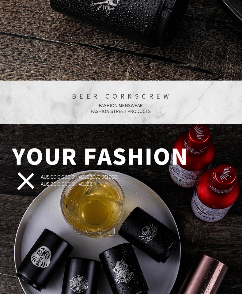 Cross-border beer bottle opener creative stainless steel bottle opener press automatic cap opener advertisement non-destructive beer screwdriver pic 12