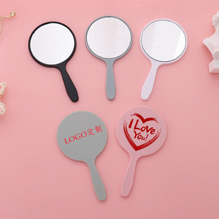 Handheld square mirror advertising creative square makeup mirror DIY portable high-definition handle mirror making logo wholesale mirror pic 13
