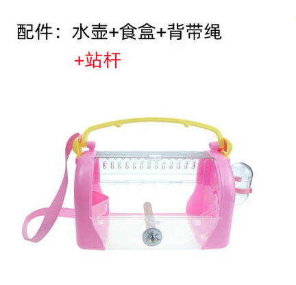 Pet takeout: Transparent, breathable, large-space, small parrot birdcage, portable for going out, hand-held birdcage pet supplies pic 8