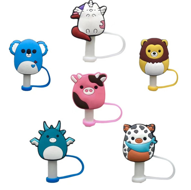 可爱不倒翁卡通公仔吸管帽吸管防尘帽防尘套个性饮料吸管套跨境现详情3