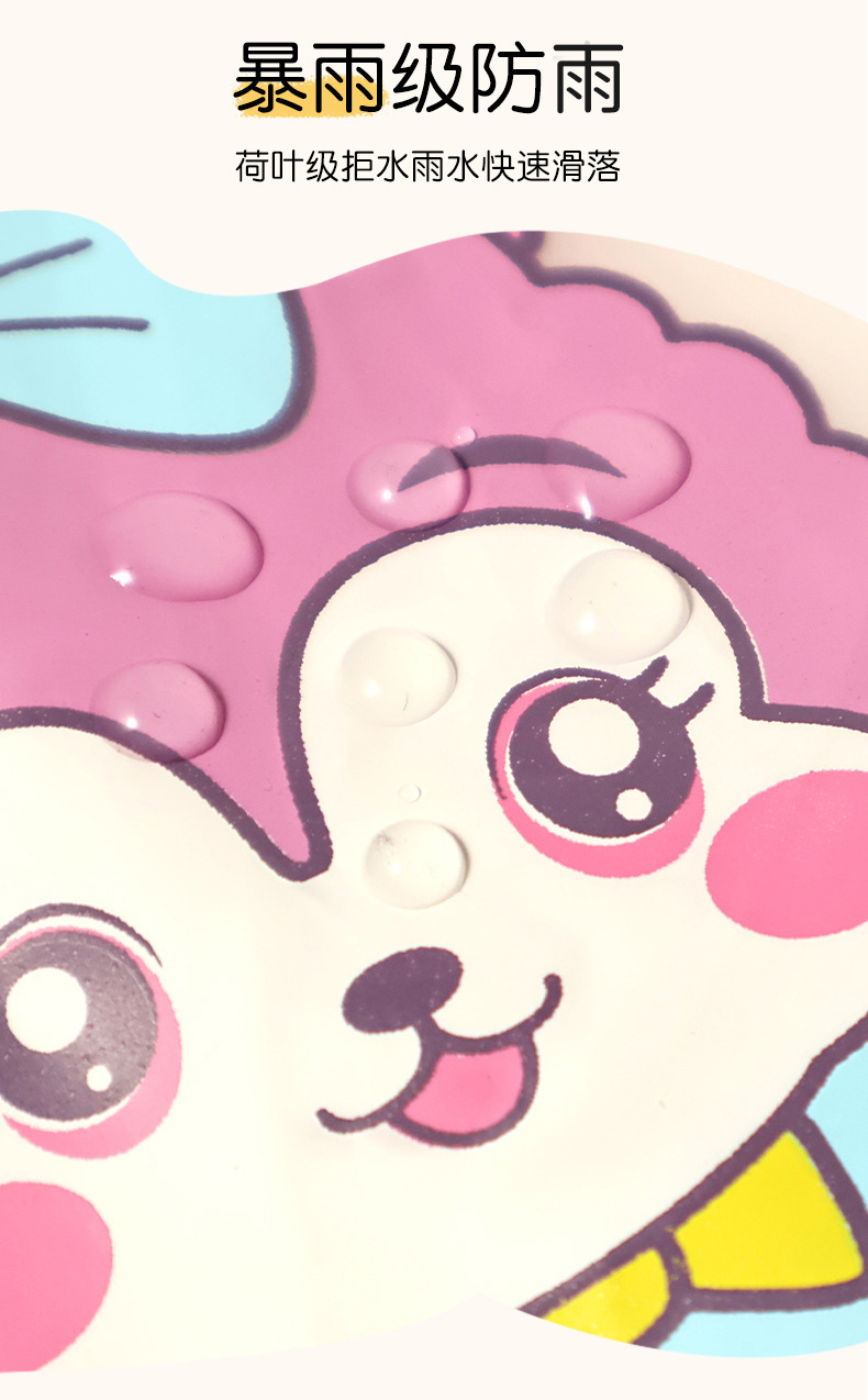 可爱卡通儿童雨衣长款连体儿童雨披旅游便携雨衣 户外上学EVA雨披详情8