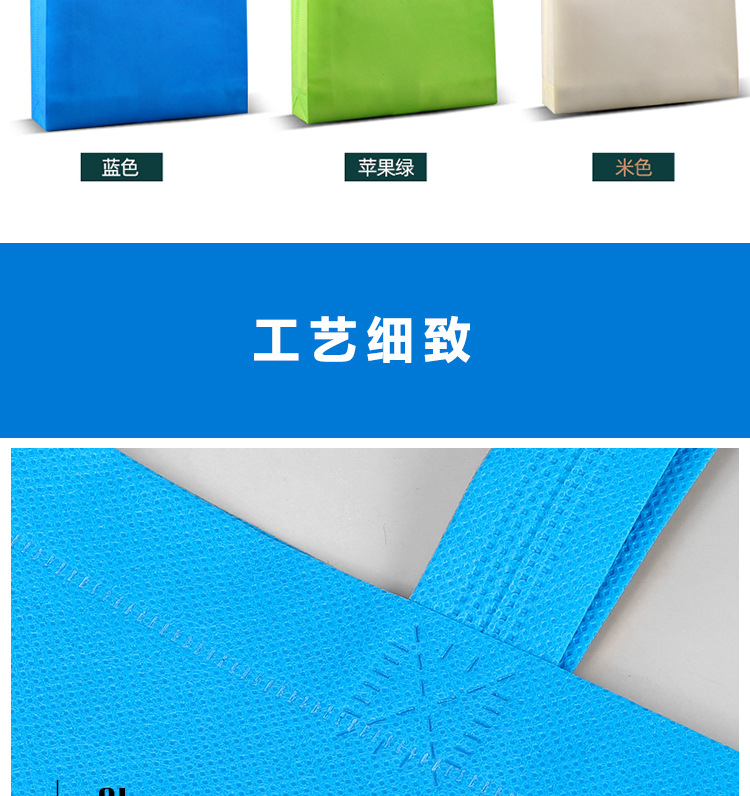Hot-pressed blank non-woven fabric bags in stock, custom-made eco-friendly handbags, advertising bags, logo training, urgent pic 6