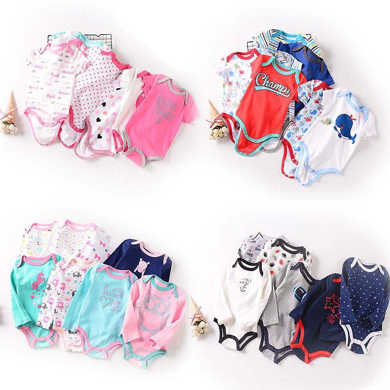 Summer 2021 new long-sleeved and short-sleeved crawling suits for infants and children aged 0-1, cartoon crawling suits, foreign trade miscellaneous styles, long-sleeved and short-sleeved crawling suits pic 38