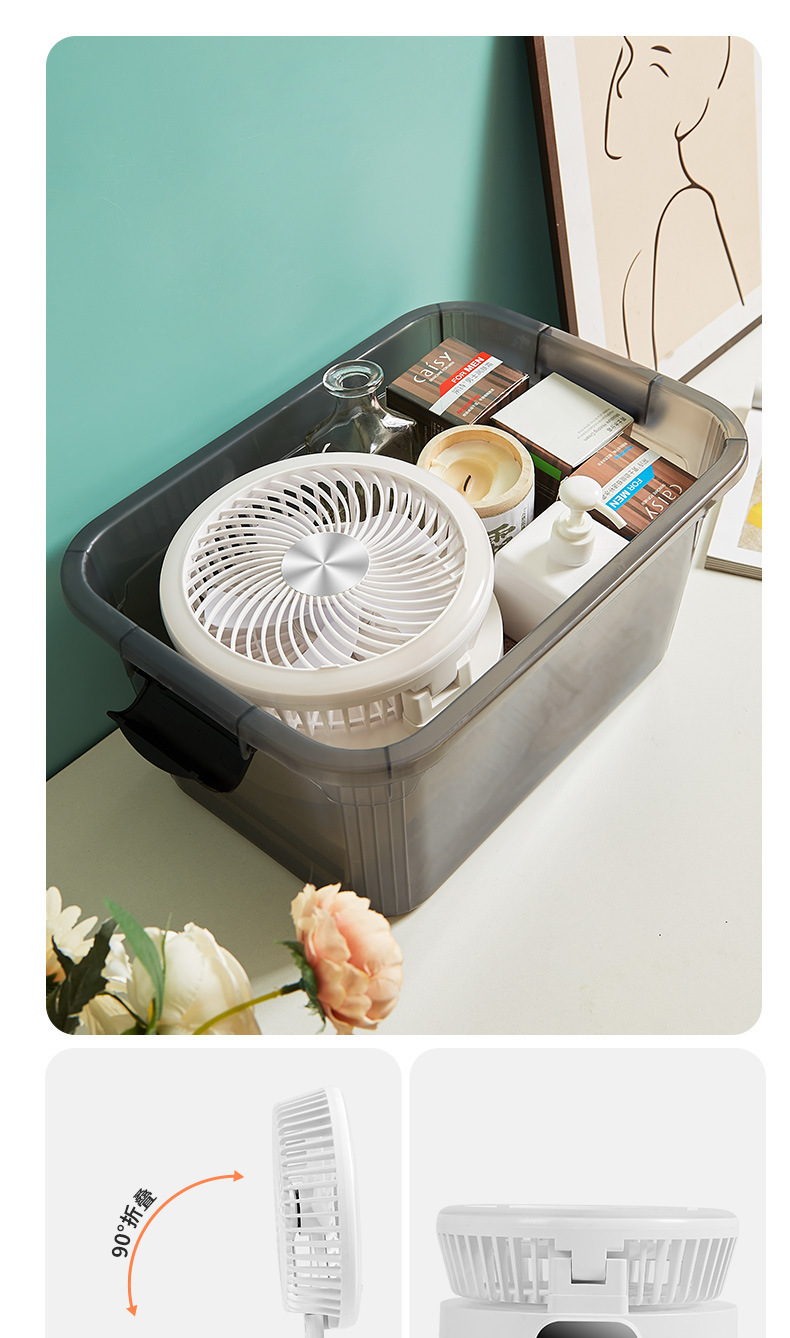 智能声控风扇USB充电多档位风力静音风扇迷你学生宿舍台式风扇详情6