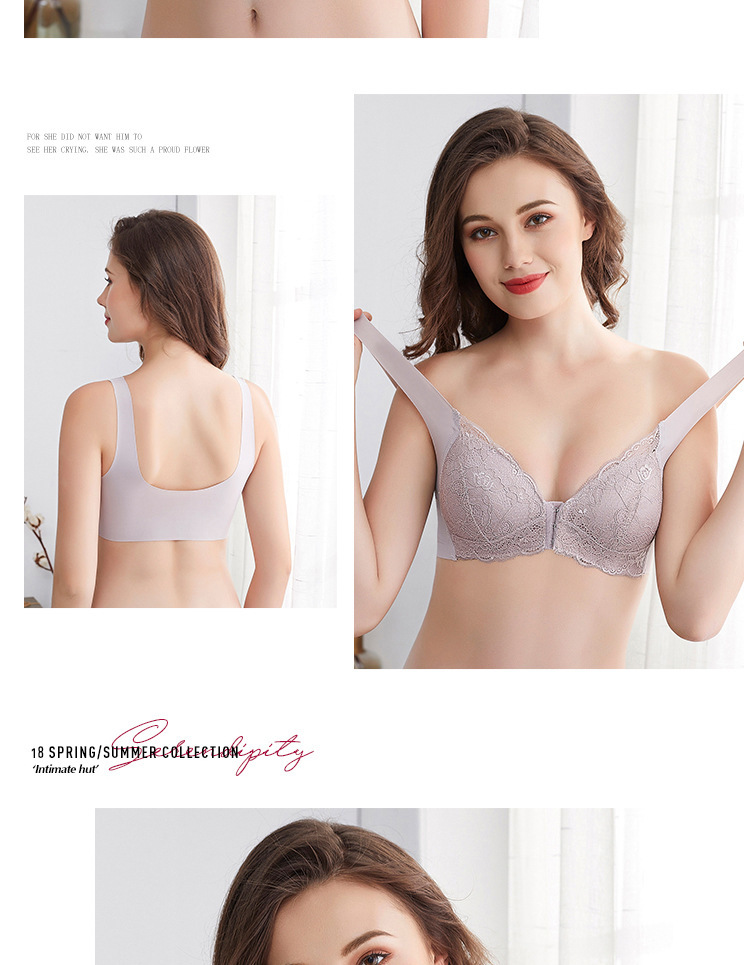 For women, there are large-sized lace front-opening adjustable bras and undergarments for export pic 28