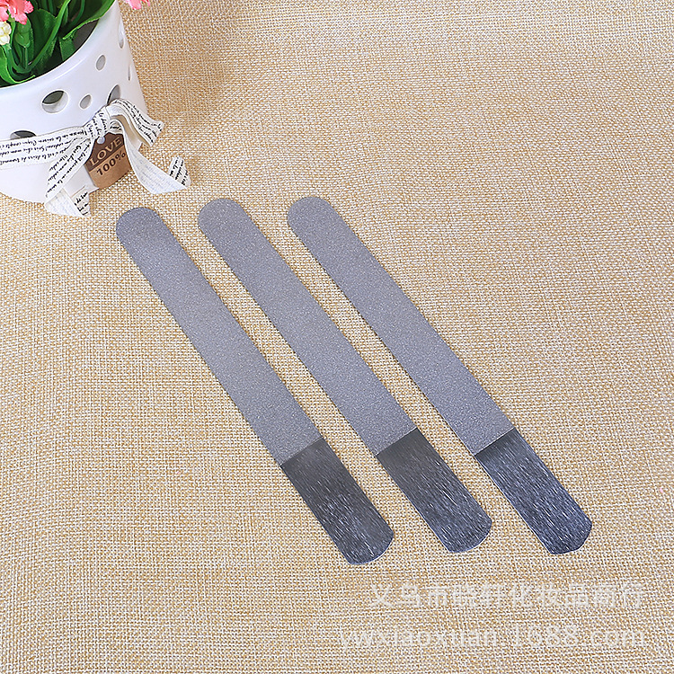 Hot-selling stainless steel double-sided emery nail files, nail polish tools, nail trimming and sanding strips, wholesale of nail grinders pic 5