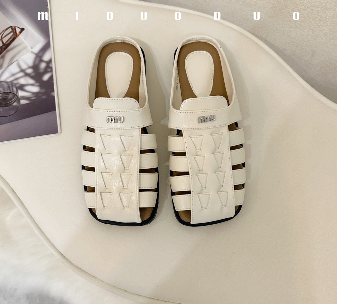 包头平底女士夏季外穿后空编织罗马鞋2024新款软底透气舒适凉拖鞋详情14