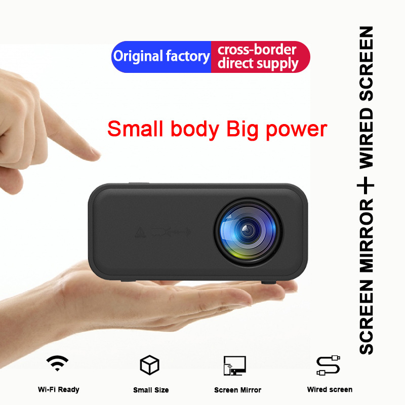 YT300 wireless + wired, YT500 mobile phone wifi dual-screen projector, home mini projector, mini home convenience pic 22