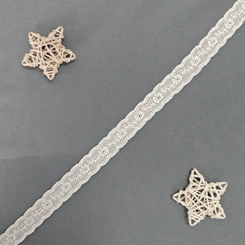 Wholesale of cotton embroidered lace, hollowed-out lace, embroidered skirt hem, clothing accessories, milk silk, perforated, barcode 2.5 pic 124