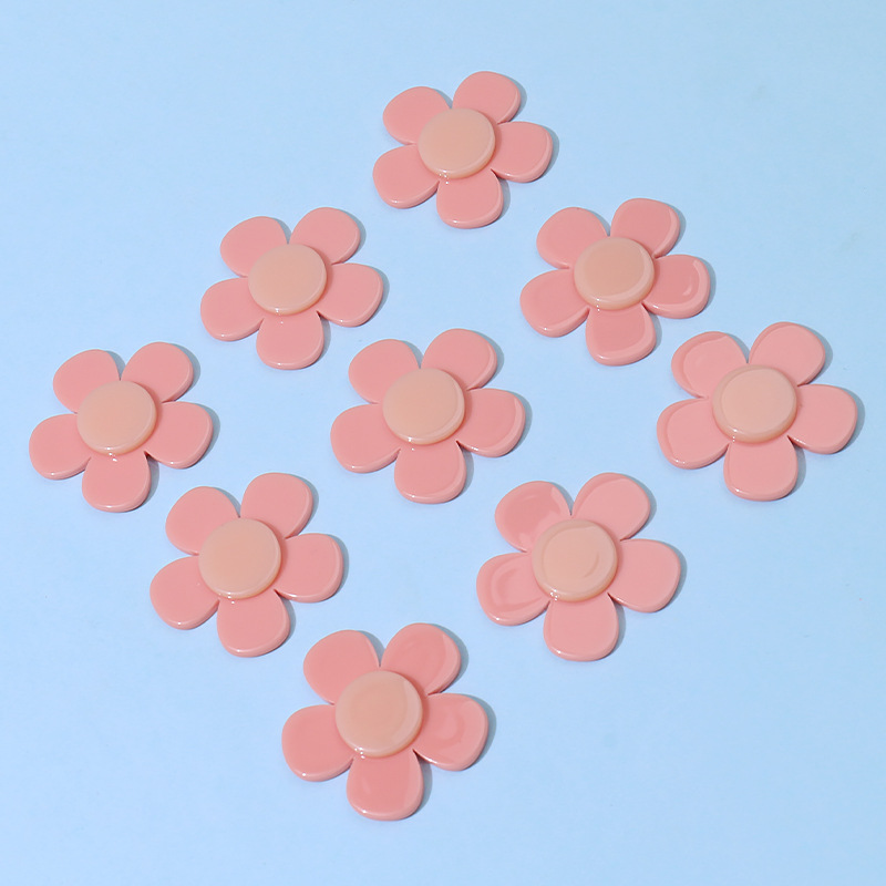 DIY pink flower acrylic piece earrings, stud earrings, phone cases, hair clips, handcrafted materials, bulk goods, accessories wholesale pic 4