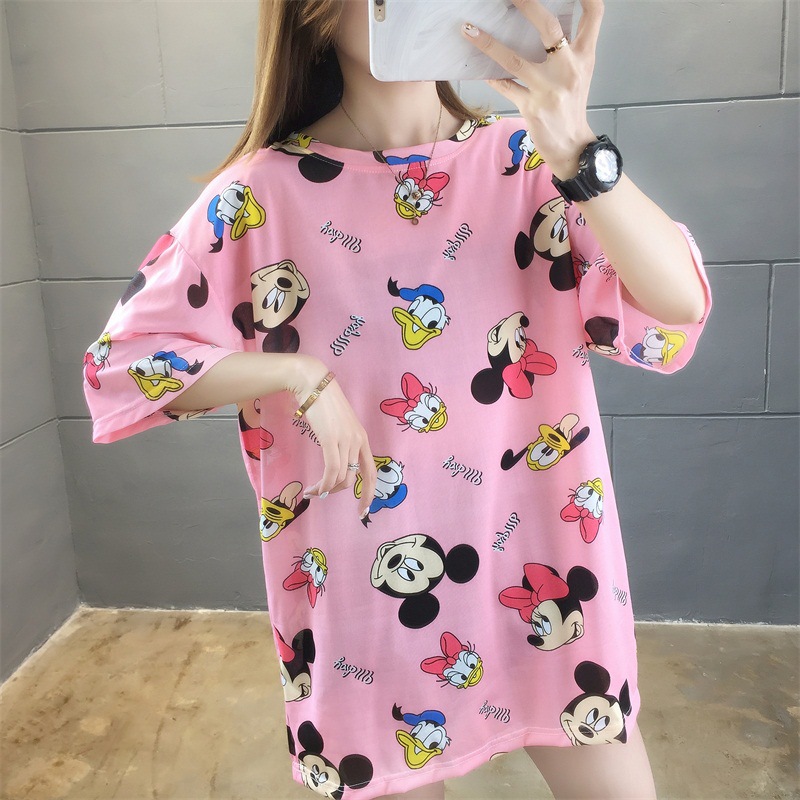 加肥加大码女装2020年夏装新款微胖妹妹mm中长款上衣200斤短袖T恤详情14
