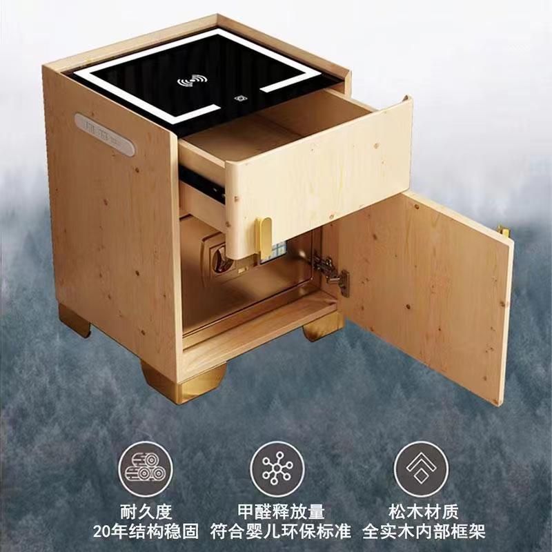 Light luxury smart bedside table, safe, multi-functional bedside cabinet, radio charger, Bluetooth speaker, three-color light, bedroom pic 9