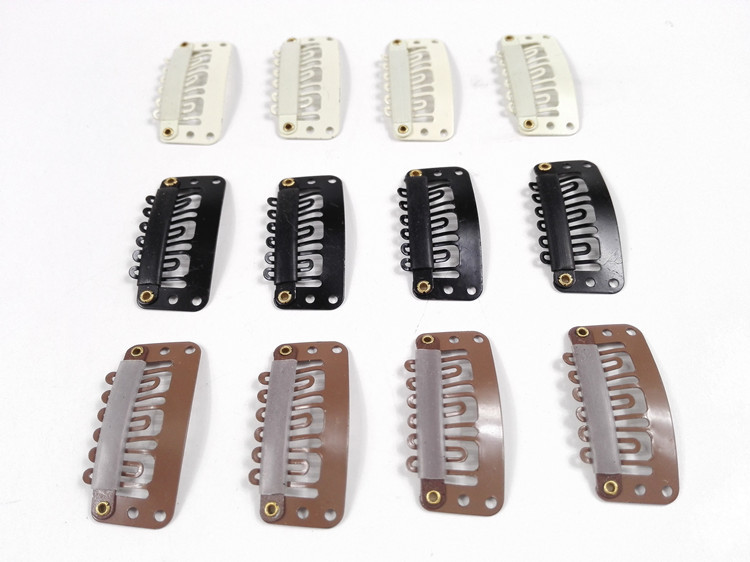 Factory wholesale of wig accessories such as clips, stainless steel BB clips, water drop clips, U-shaped clips, wig buttons, and hair extension clips pic 11