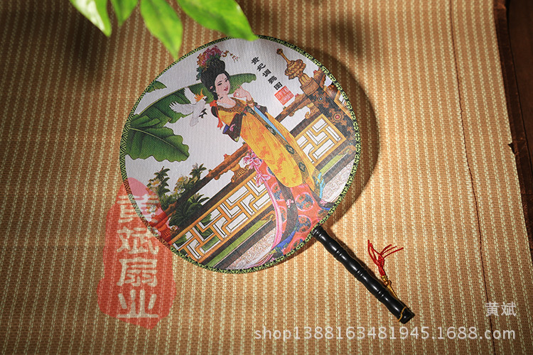 扇子批发 古典小号圆形宫扇团扇 舞蹈扇 婚庆摄影道具扇详情10