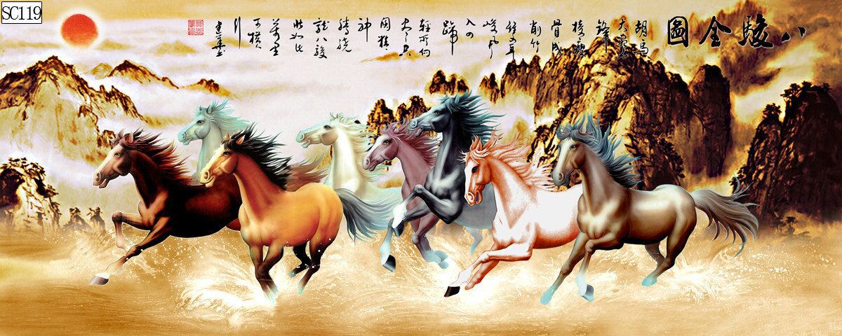 Baojie Aquarium Fish Tank Aquarium landscape Background painting, pp material without glue, ink-wash landscape calligraphy painting, landscape painting pic 23