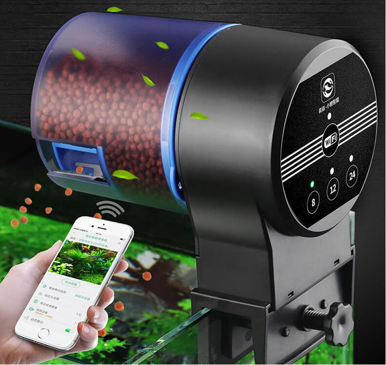 Fish tank feeder, automatic fish tank feeding device for koi and goldfish, intelligent timed fish feeding machine for aquariums pic 2