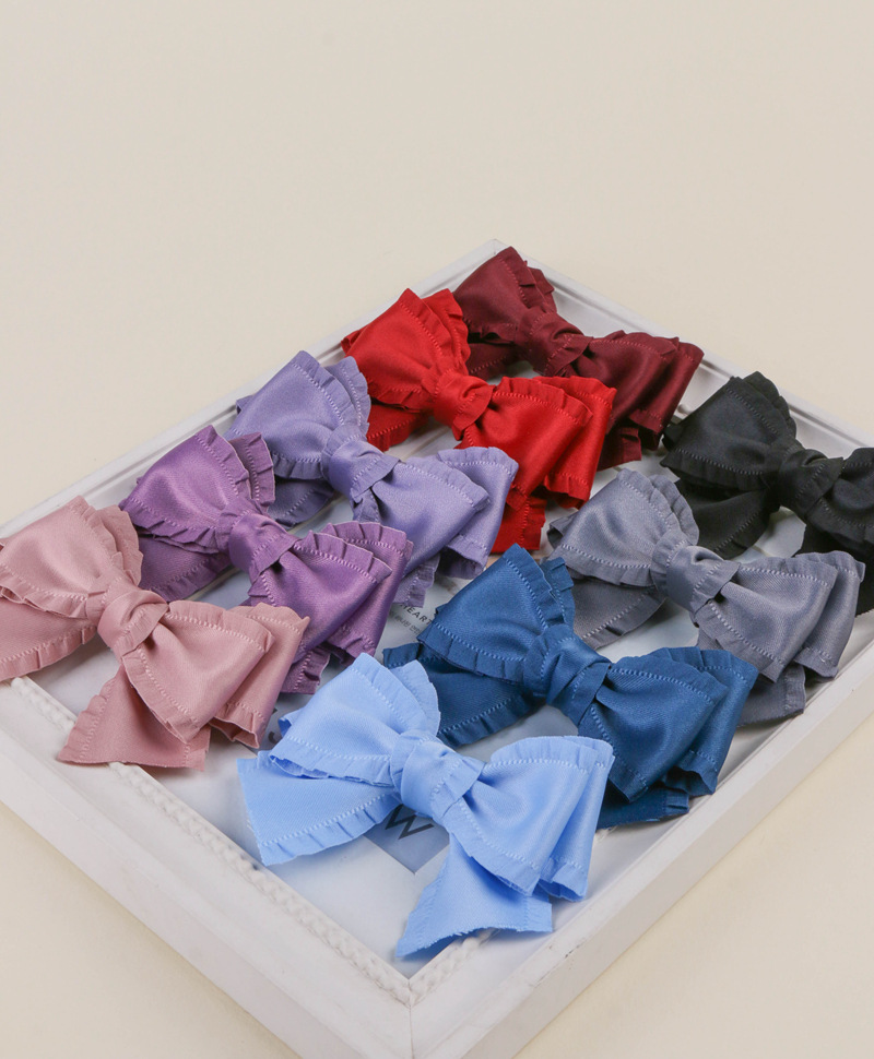 Classic thickened ruffled woven ribbon bow hair accessory clothing high-density wavy ribbon black fungus skirt hem satin ribbon pic 26