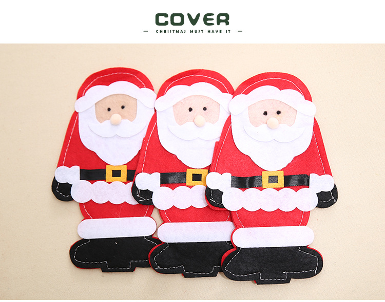 Wholesale of new Christmas decorations, new Santa Claus knife and fork sets, Christmas desktop cartoon tableware, knife and fork bags pic 16