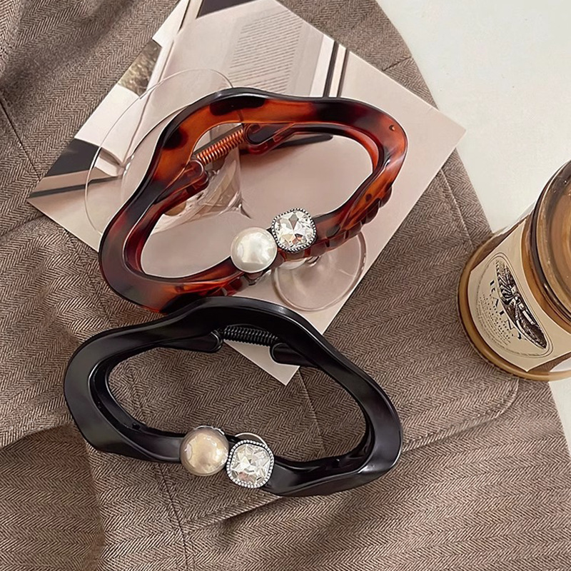 银色金属发夹后脑勺发量多大号盘发抓夹高级感鲨鱼夹韩国头发饰女详情10